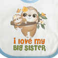thumbnail image 4 of Inktastic Sloth I Love My Big Sister Boys or Girls Baby Bib, 4 of 4