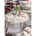 thumbnail image 5 of Outdoor Tablecloths with Umbrella Hole & Zipper, Red Spring Floral Round Tablecloths 60 Inch, Birds Branches Watercolor Flowers Rustic Waterproof Table Cloth, Patio/Pool/Picnic Table Covers, 5 of 8
