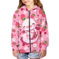 thumbnail image 3 of chaqlin Axolotl Hoodies for Girls 6-7 Trendy Zip Up Sweatshirt Jacket Strawberry Long Sleeve Hoodie Coat Casual Outerwear with Pocket Fall Winter Clothes, 3 of 7