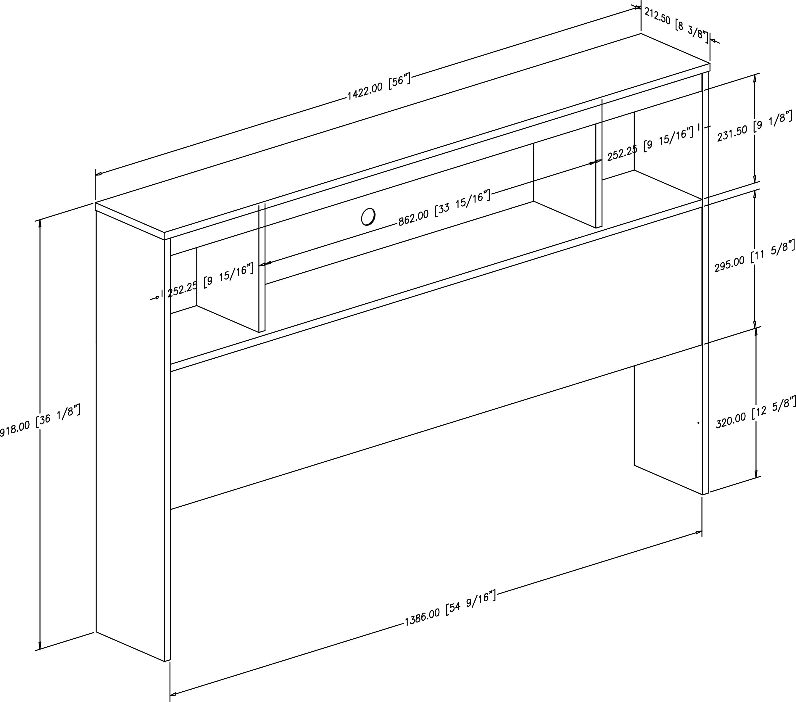 South Shore Spark Bookcase Headboard Full White Walmart Com