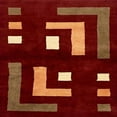 thumbnail image 1 of Ahgly Company Indoor Square Abstract Chocolate Brown Abstract Area Rugs, 6' Square, 1 of 6