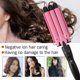 thumbnail image 3 of Rizador de cabello - Rizador de cabello Waver Curling Turmalina Rizador de cerámica ajustable Rizador de cabello de triple tubo Herramienta de peinado de rizador(22 mm), 3 of 3
