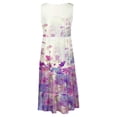 thumbnail image 5 of Viikei Summer Dresses for Women 2025,Womens Fashion Holiday Summer Casual Printing Sleeveless Party Beach Loose Dress Purple XXXL, 5 of 5