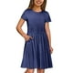thumbnail image 3 of Girls Summer Dress Tween Dresses Short Sleeve Casual Dress with Pockets Soft and Breathable Perfect for Everyday Wear ,Sie:110, 3 of 10