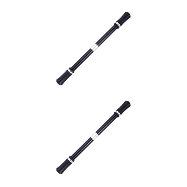 Transemion Beginner Rotating Pens Portable Stress Relief for Spinning Pencils Coordination Exercise Decompression Anti- Toy Type 1 Silver 2Set