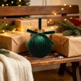 thumbnail image 5 of Velvet Fabric Covered Christmas Ball Hanging Ornament with Delicate Bow, Luxurious Velvet Bauble with Elegant Bow for Holiday Tree Decor, Sophisticated Xmas Ornament for Tree & Home Embellishment, 5 of 6