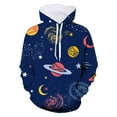 thumbnail image 2 of Gibobby Sudadera unisex con capucha para niños y niñas con estampado de dinosaurio galaxia 3D, sudadera con capucha para niñas y niños con bolsillo(Azul, 5-6 Años), 2 of 3
