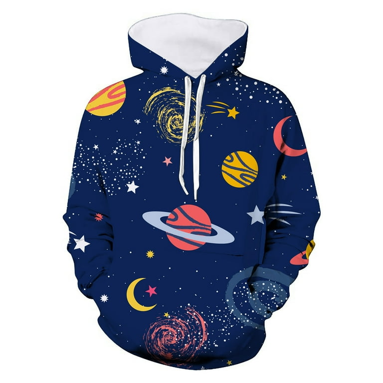 Toddler Boys Sweatshirts Little Girls Kids Hooded Unisex Galaxy