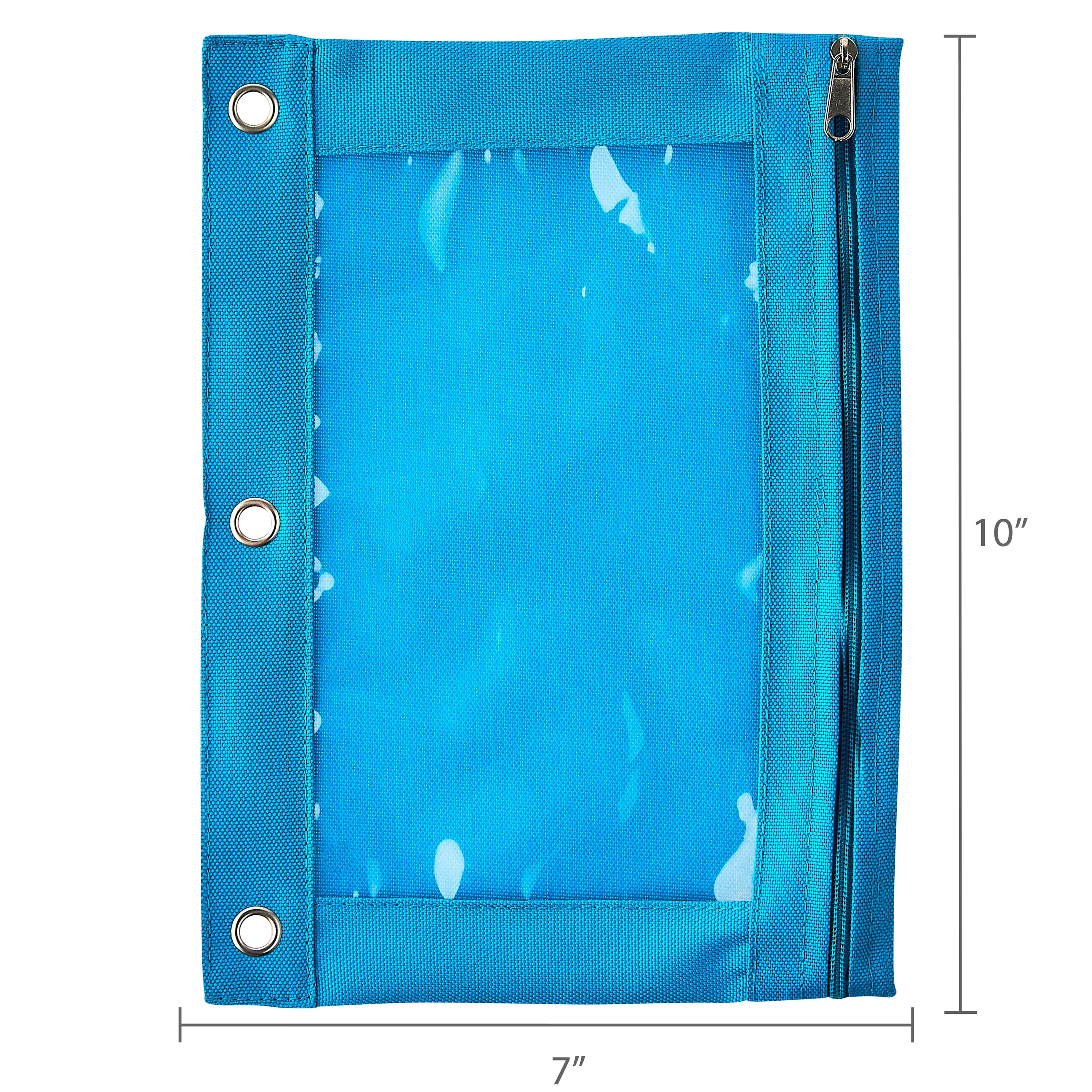 Pen + Gear Blue Solid Polyester Zipper Binder Pouch