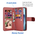 thumbnail image 2 of Tiflook Wallet Case for iPhone 17 Air 6.5" 5G 2025, PU Leather ID Cash Credit Card Slots Holder Carrying Pouch Folio Flip Cover [Detachable Magnetic Hard Cases] Lanyard - Wine Red, 2 of 6