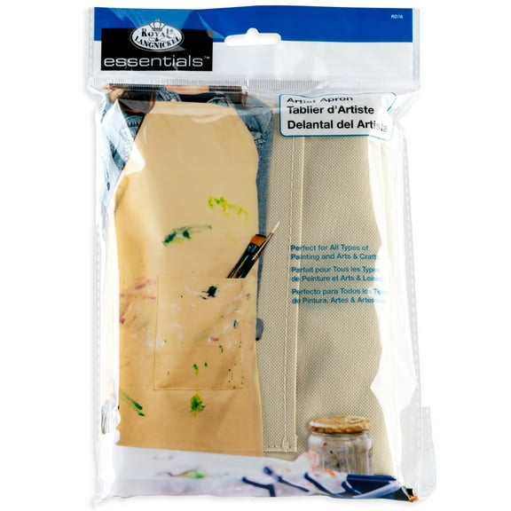 Royal & Langnickel - Essentials Beige Waterproof Painting and Crafting Apron Canvas, Unisex