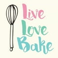 thumbnail image 3 of Z Studio 20x20 Black Modern Framed Museum Art Print Titled - Live Love Bake, 3 of 5