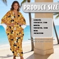 thumbnail image 7 of FKELYI Women's Kaftan Plus Size Swimwear Coverup for Summer Beach Cover Up Batwing Sleeves Beachwear Daisy Flower Honeycomb Print V-Neck Maxi Beach Dress Loungewear, 7 of 7