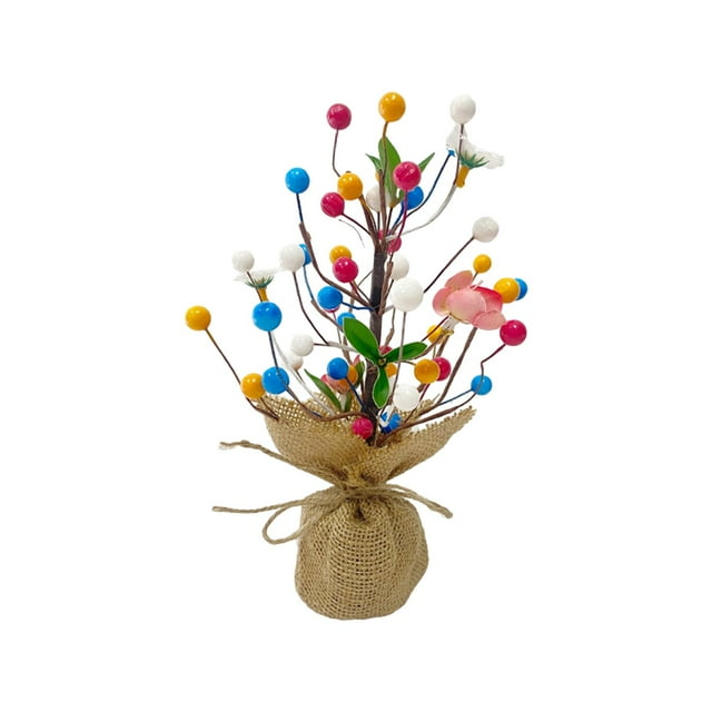 Decoraciones de Pascua Árbol de huevos de Pascua Regalos de Pascua Mini decoración de huevos de Pascua Decorativo Estilo D