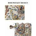 thumbnail image 6 of Paisley Flower Bathroom Window Curtain, Spring Watercolor Vintage Floral Leaf Plant Light Filtering Coffee Kitchen Curtains, Bedroom Living Room Curtains 2 Panel 84"x45", 6 of 6
