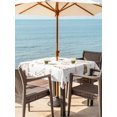 thumbnail image 2 of Outdoor Tablecloth with Umbrella Hole and Zipper, Christmas Tree Square Table Cloth 60x60 Inch Waterproof Tablecloth, Winter Snowflakes Xmas Pine Plant Picnic Table Cover for Patio Camping, 2 of 7