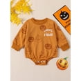 thumbnail image 2 of Liacowi Baby Boys Girls Halloween Rompers Letter Pumpkin Print Long Sleeve Bodysuits 6 12 18 24 Months Newborn Spring Autumn Halloween Onesie Clothes, 2 of 9