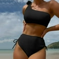 thumbnail image 4 of Blmnix Sexy Swimsuits Bathing Suit for Women Two Piece High Waisted Swimsuits Bathing Suit Boat Neck One Piece Bathing Suit,M, 4 of 5