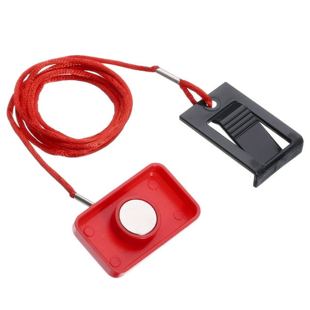 Llave de seguridad para caminadora de 1.81'', llave de reemplazo magnética universal para la mayoría de las caminadoras con clip negro