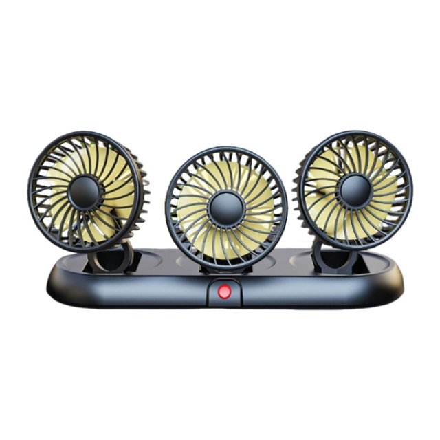 Circulación de aire del ventilador de enfriamiento de automóvil Amarillo 12V