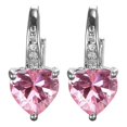 thumbnail image 2 of YYKihy Women Earrings Heart Shaped Zircon Multi Color Fashion Simple Earrings Fashion Earrings Zircon Ear Button Peach Heart Multi Color Jewelry, 2 of 9