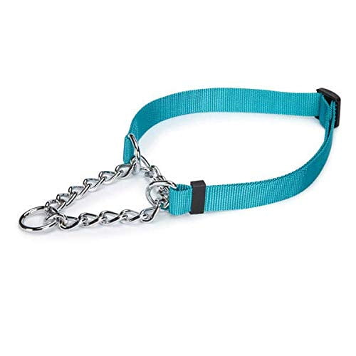 MPP Chain Martingale Dog Collar Choke Style Safety Control Training Pick Color & Size (Bluebird 13" - 18")
