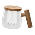 thumbnail image 6 of Tongina Auto Stirring Coffee Mug Electric Mixer Mug Drinks Stirrer Cup Electric Mixing Cup for Tea Travel Milk Home Father's Day Gift Brown, 6 of 8