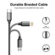 thumbnail image 3 of Cable cargador 4 en 1, cable cargador múltiple [1,2 m] Cable USB múltiple trenzado de nailon para iPhone, Android Galaxy, Huawei, Nexus, Nokia, LG, Sony, Ps4-gris, 3 of 4