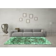 thumbnail image 3 of Ahgly Company Indoor Square Abstract Turquoise Blue Modern Area Rugs, 7' Square, 3 of 4