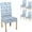 Geometric, variant on Dining Room Chair Covers Set of 6 Grey and Beige Plaid Stretch Dining Chair Covers Removable Washable Kitchen Chair Covers Chair Protector Covers for Party Hotel