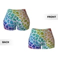 thumbnail image 3 of Sikiie Rainbow Glitter Print Workout Shorts Women Scrunch Butt Gym Shorts Seamless High Waist Tummy Control Yoga Biker Athletic Shorts, 3 of 5
