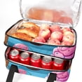 thumbnail image 5 of Ice Cream Double Layered Insulated Refrigerated Lunch Bag with Two Compartments, Large Capacity, and Handheld Carry - 7.1x11.4x16.1 Inches, 5 of 6