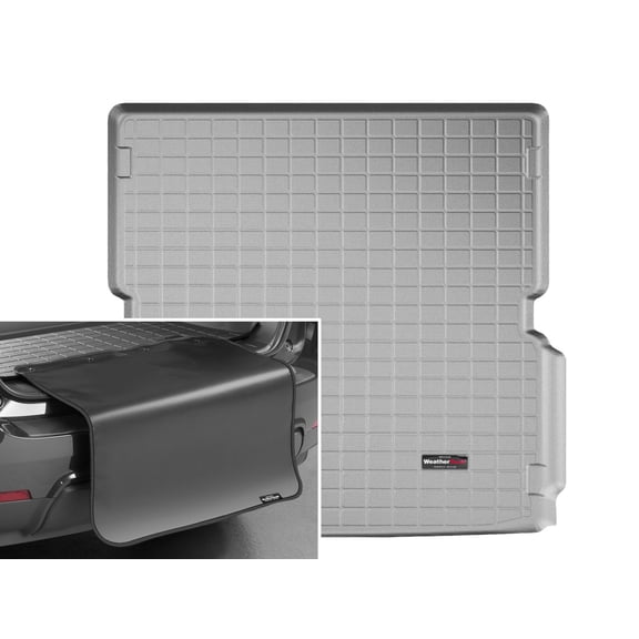 WeatherTech Cargo Trunk Liner with Bumper Protector compatible with 2014-2020 Acura MDX - Behind 2nd Row w/ Bumper Protector, Grey