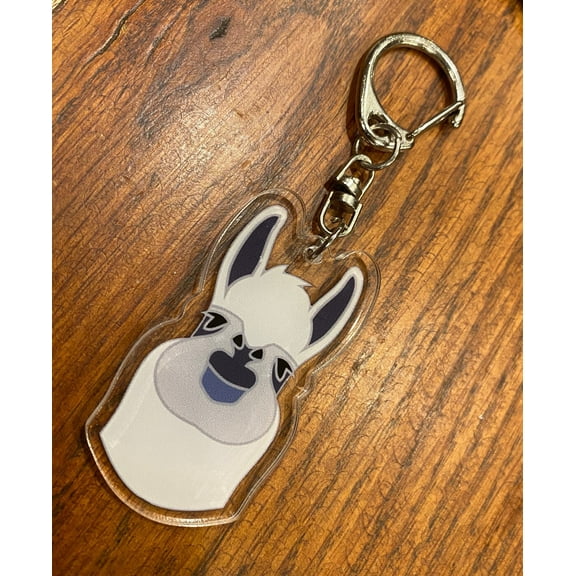 Llama Face Acrylic Keychain