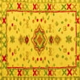 thumbnail image 1 of Ahgly Company Indoor Square Oriental Yellow Traditional Area Rugs, 7' Square, 1 of 4