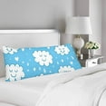 thumbnail image 2 of ABPHOTO Blue Seamless Pattern Cute Clouds Body Pillow Covers Case Pillowcase 20x60 inch Couch, 2 of 2