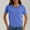 Blue, variant on Soft Short Sleeve Shirts for Women, Crew Neck T Shirts for Women Loose Fitting Lightweight Top Basic Tee Shirt