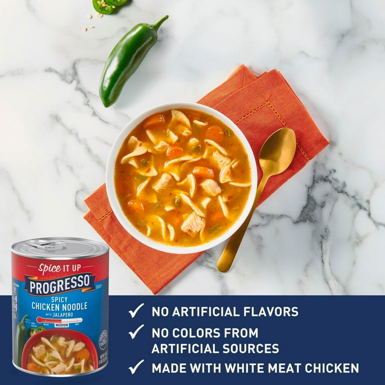 Progresso Spicy Chicken Noodle Soup with Jalapeño, 18.5 oz