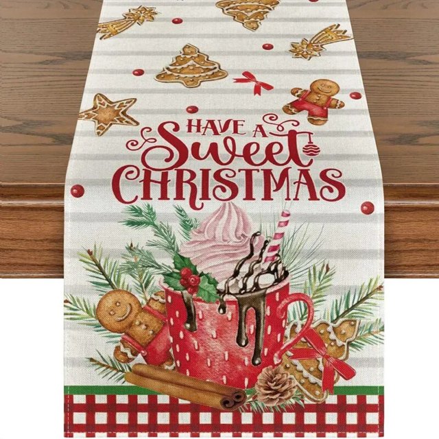 2024 New Christmas Table Flag, Santa Mat,Winter Snowman Tablecloth, Dust-proof Coffee Tablecloth, Christmas Gifts,New Year Gifts