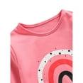 thumbnail image 3 of Canrulo Toddler Infant Baby Girl Clothes Rainbow Long Sleeve Sweatshirts Tops Pants Outfits Fall Winter Clothing Pink 3-4 Years, 3 of 7