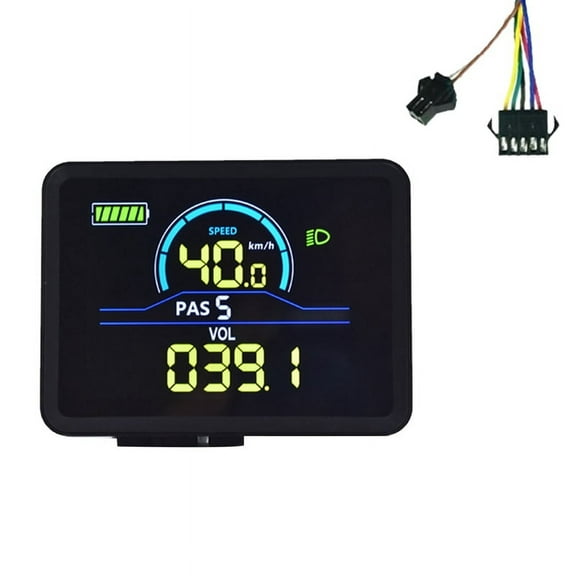 P5C Electric Bike LCD Display Meter 24V-60V Ebike Intelligent Display IP67 UART Colorful LCD Display Meter SM 5 2PIN