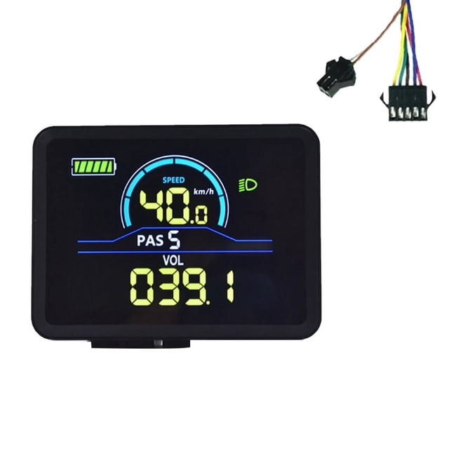 P5C Electric Bike LCD Display Meter 24V-60V Ebike Intelligent Display IP67 UART Colorful LCD Display Meter SM 5+2PIN