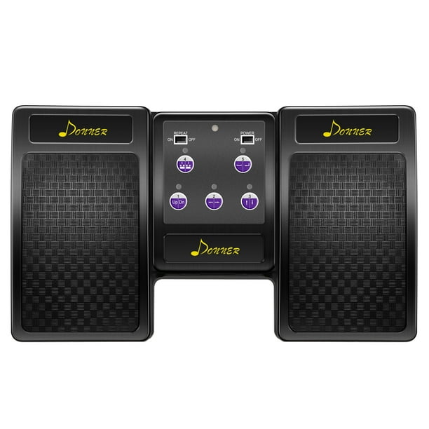 hoorbaar Productie doos Donner Wireless Page Turner Pedal for Tablets Ipad Foot Pedal  Rechargeable,Black - Walmart.com