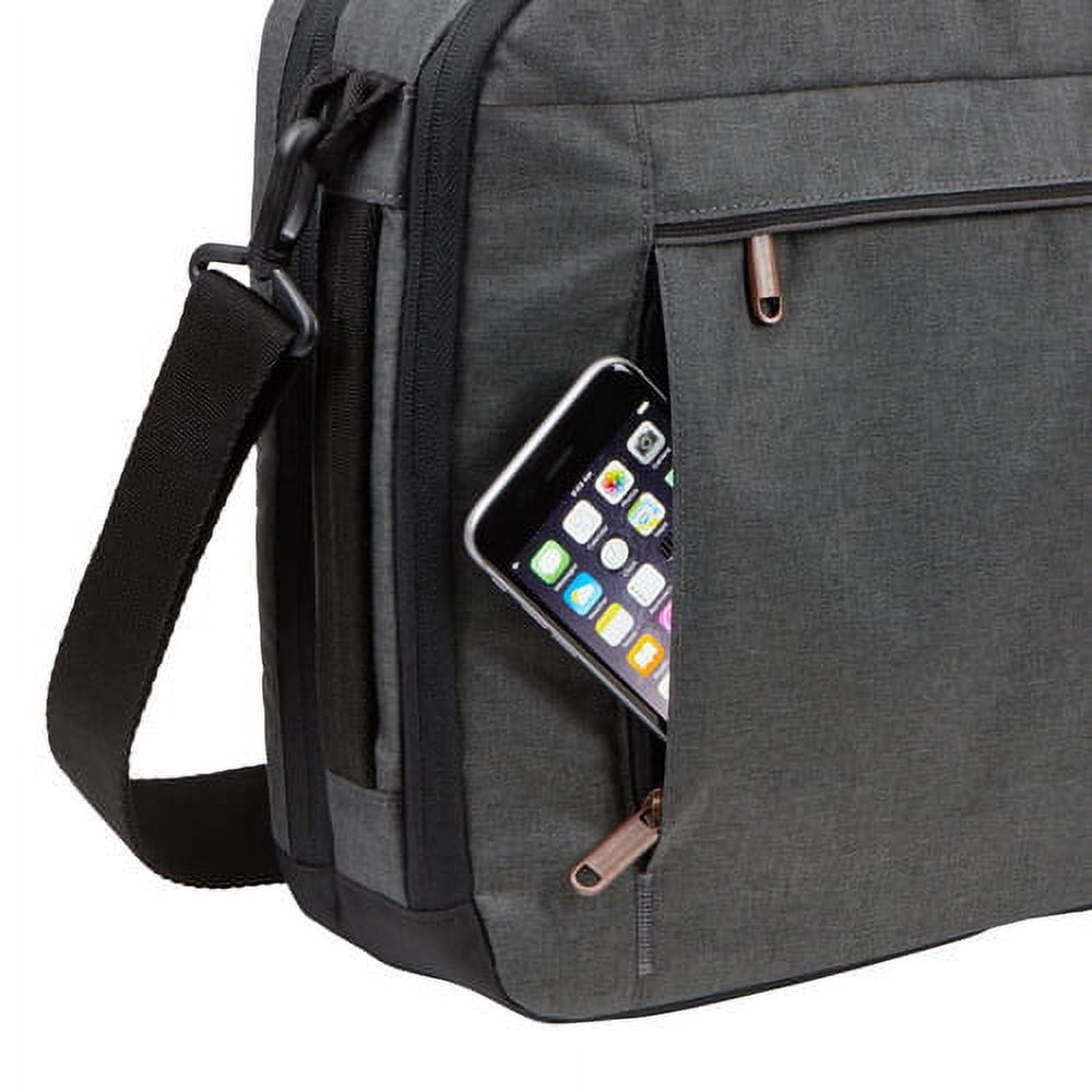 Case Logic Era 15.6 inches Unisex Hybrid Briefcase Melange Fabric, Obsidian