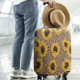 thumbnail image 2 of Beige Leopard Sunflower Pattern Luggage Cover Fashion Suitcase Cover Baggage Covers Fit 25-28 Inch Luggage (Go Travel), 2 of 5