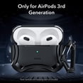 thumbnail image 2 of ESR Cyber ​​Tough Case (HaloLock), compatible con AirPods 3, negro, 2 of 5