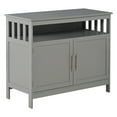 thumbnail image 3 of HomCom Kitchen Console Table/Buffet Sideboard/Wooden Storage Table with 2-Level Cabinet and Open Shelf, Grey, 3 of 10