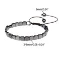 thumbnail image 3 of YABCSAZ Bracelet Magnétique en Pierre Noire Forme Santé Rétro Tissé Soins Personnels & Offres Beauté!, 3 of 4