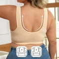 thumbnail image 4 of Front Closure Wireless Bras for Women Full Coverage No Underwire Comfort Lift Bra with Wide Straps Plus Size, 4 of 7