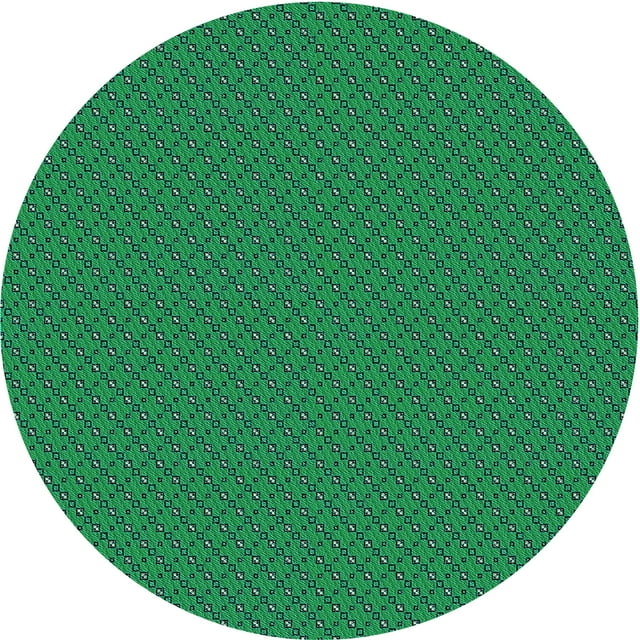 Ahgly Tapis Rond Lavable en Machine Intérieur Transitionnel Vert Printemps, 5 Pieds Rond